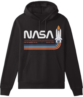 Hybrid Nasa Graphic Fleece Hoodie Sweatshirt