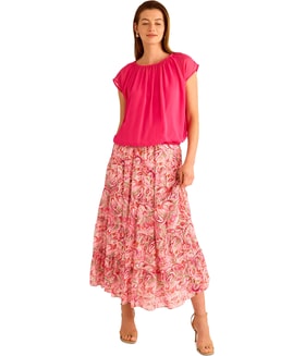Vince Camuto Shirred Bubble Pinks M