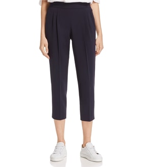 Dylan Gray Pull On Pleat Tapered Cropped Capri Casual Pants