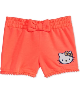 evy of California Hello Kitty Pom-Pom Casual Walking Shorts