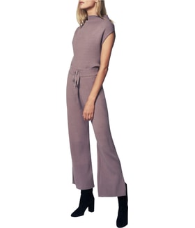 b New York Drawstring Wide Leg Casual Pants