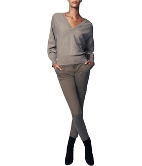 b New York Solid Straight Leg Cargo Casual Pants