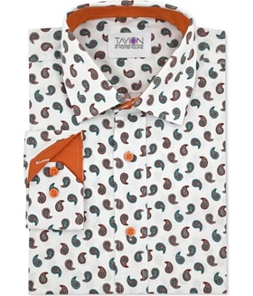 Tayion Collection Striped-Placket Button Down Dress Shirt