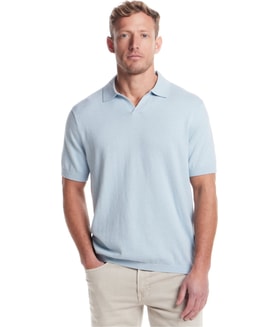 Weatherproof Cotton-Cashmere Blend Polo Shirt