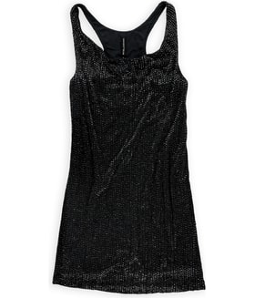 W118 Crystal Beaded Tank Dress