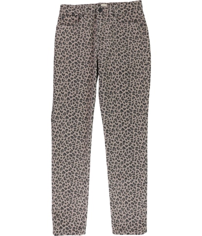 Leopard Print Straight Leg Regular Cropped Jeans