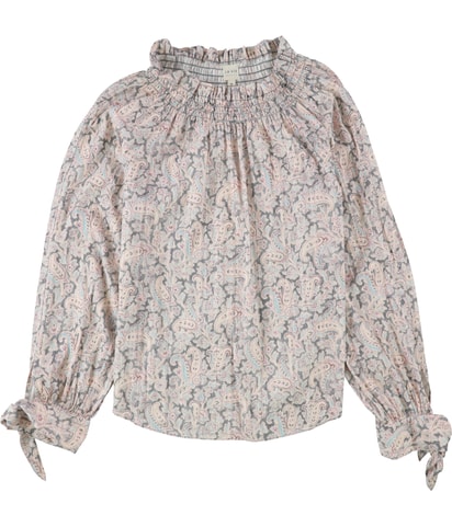 Smocked Neckline Shell Blouse