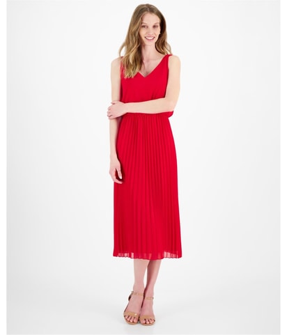 Plisse Pleated Dress