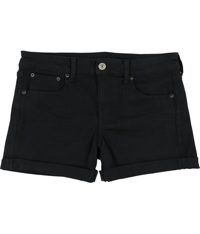 Solid Casual Denim Shorts