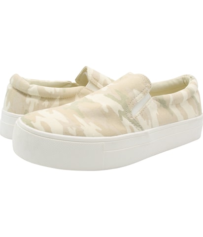 Camo Slip On Platform Sneakers