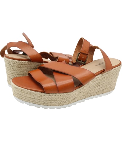 X Strap Espadrille Wedge Heels