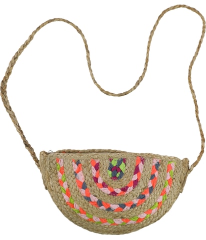 Multi Color Stripe Cross Body Handbag Purse