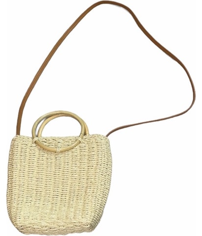 Straw Cross Body Handbag Purse