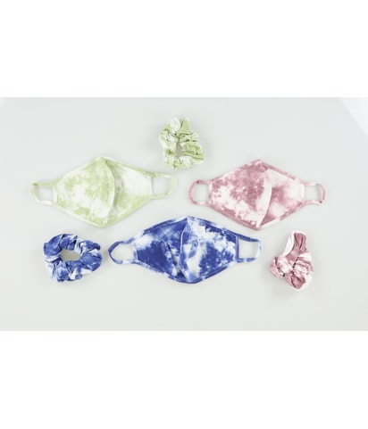 Tie Dye Masks + Scrunchies Face Mask