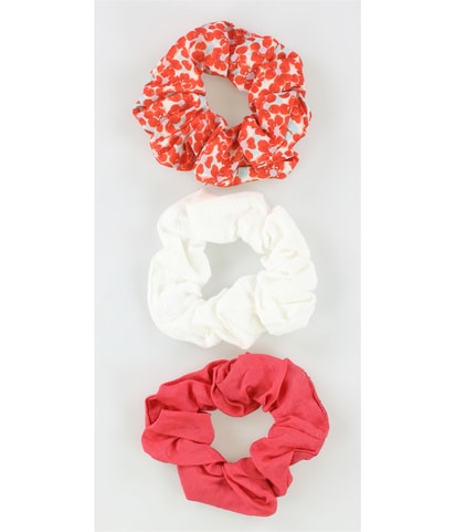 3-Pack Floral Hair Scrunchie