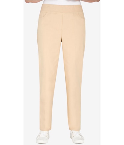 Super Stretch Pull On Straight Leg Casual Pants