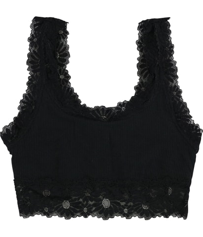 Ribbed With Lace Bralette