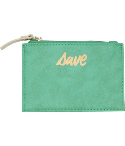 Save/Spend Coin Card Case Wallet