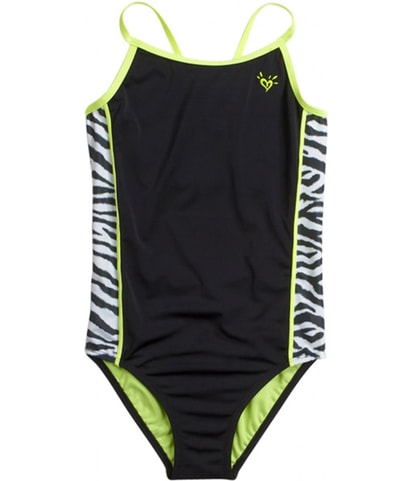 Colorblock Zebra One Piece Tank Swimsuit