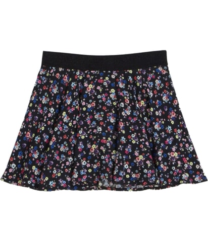 Floral Glitter Skater Mini Skirt