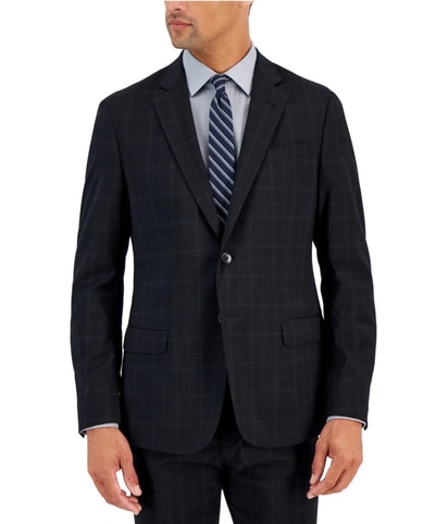 Windowpane Two Button Blazer Jacket