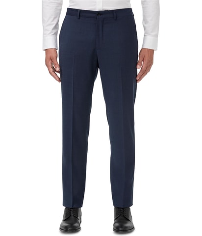 Modern Fit Woven Birdseye Straight Leg Slacks Dress Pants