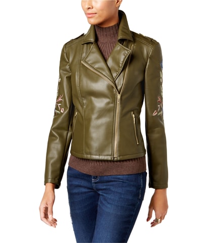 Embroidered Motorcycle Jacket