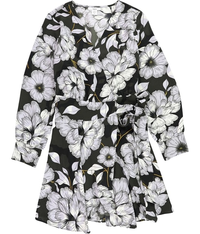 Printed Wrap Dress