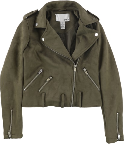 Faux Suede Motorcycle Jacket