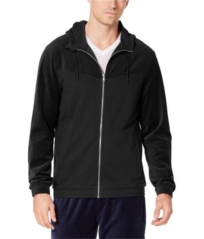 Velour Chevron Hoodie Sweatshirt