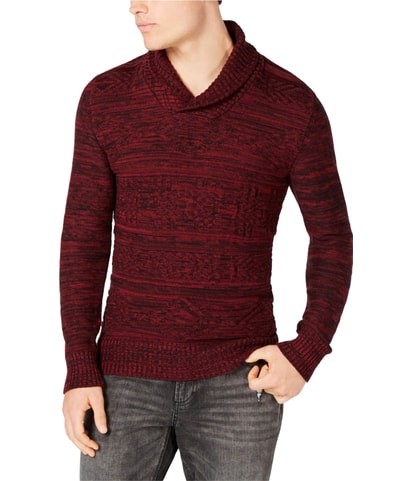 Jacquard Shawl Collar Pullover Sweater