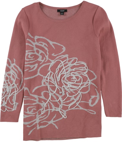 Metallic Graphic Pullover Sweater