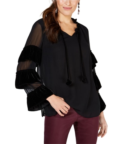 Velvet Illusion Shell Blouse