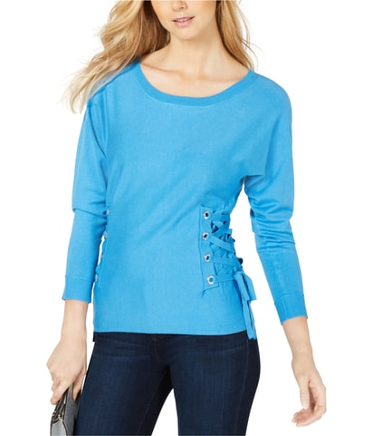 Lace-Up Pullover Sweater