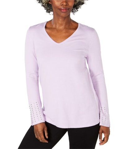 Studded Cuff Pullover Sweater