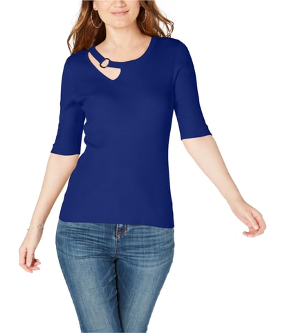 Hardware-Embellished Pullover Sweater