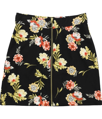 Zip-Front Mini Skirt