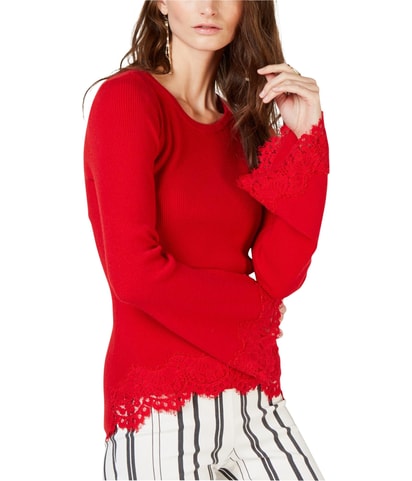 Lace Trim Pullover Sweater