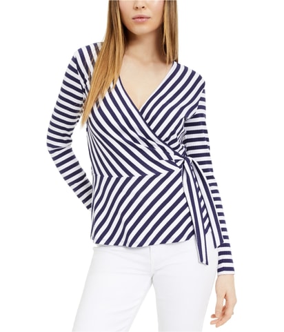 Stripe Wrap Blouse