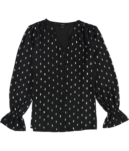 Foil Print Peasant Blouse