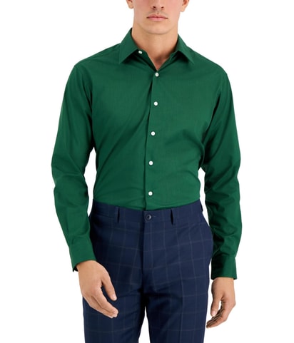 Solid Button Down Dress Shirt