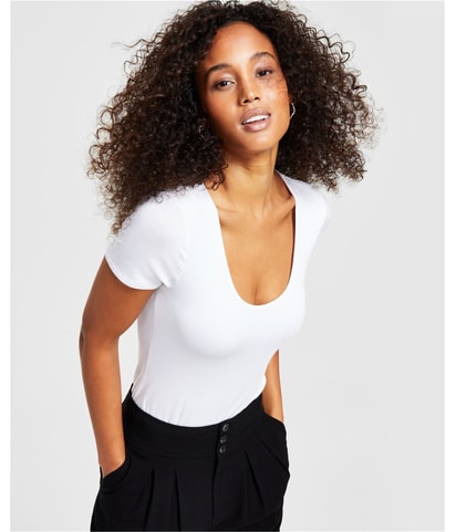 Scoop Neck Thong Bodysuit Bodysuit