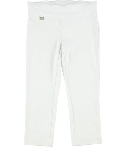 Textured Straight Leg Slim Cropped Capri Casual Pants