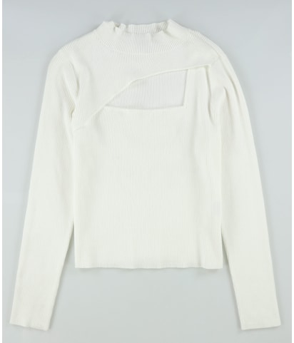 Front Cutout Knit Sweater