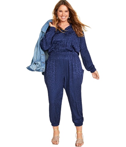 Leopard Print Jacquard Jumpsuit