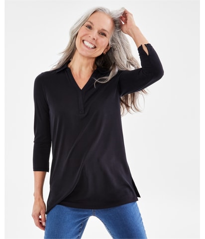 Collared Knit Blouse
