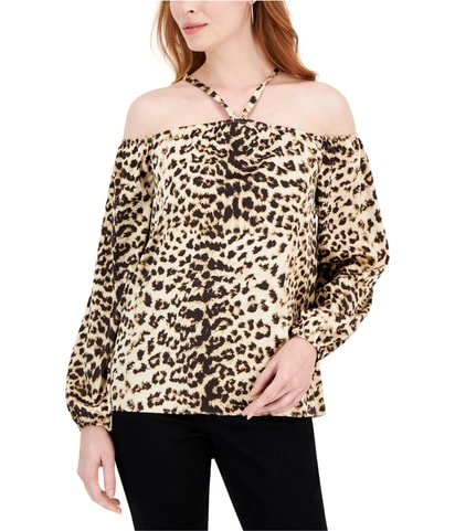 Cheetah Halter Blouse Top