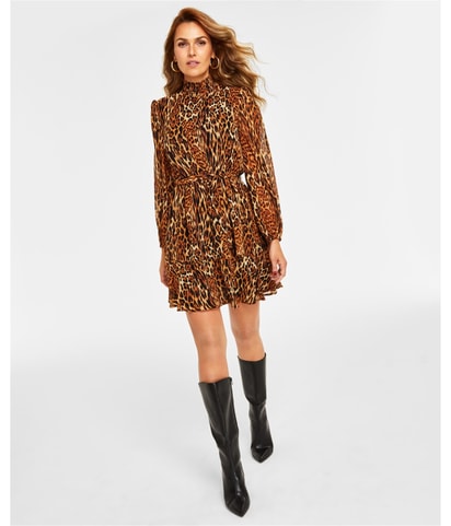 Cheetah-Print Mini Dress