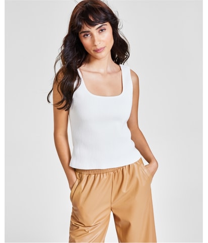 Ribbed Sleeveless Pullover Sweater
