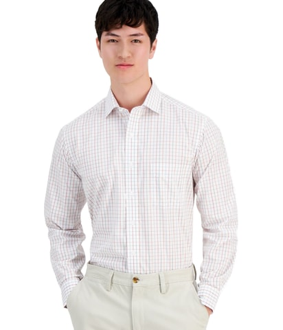 Window Plaid Button Down Dress Shirt